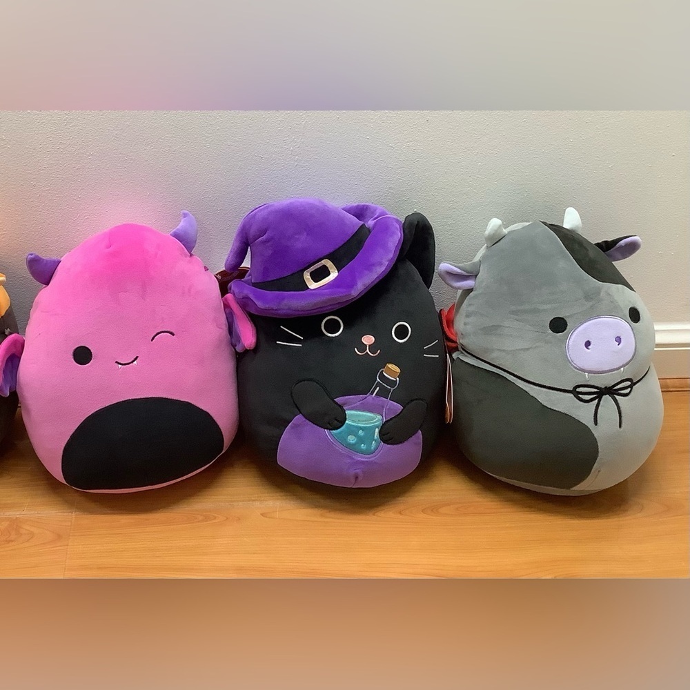 Bridgette, Autumn, & Wakisha, Squishmallows Halloween Bundle Of 3. New With Tags